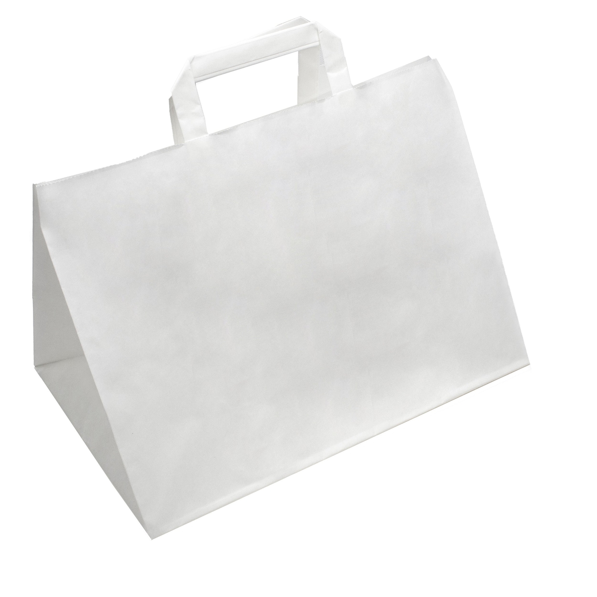 DayBays 50 Stk. Papiertüten 32+22x25 cm weiß mit Flachhenkel Image