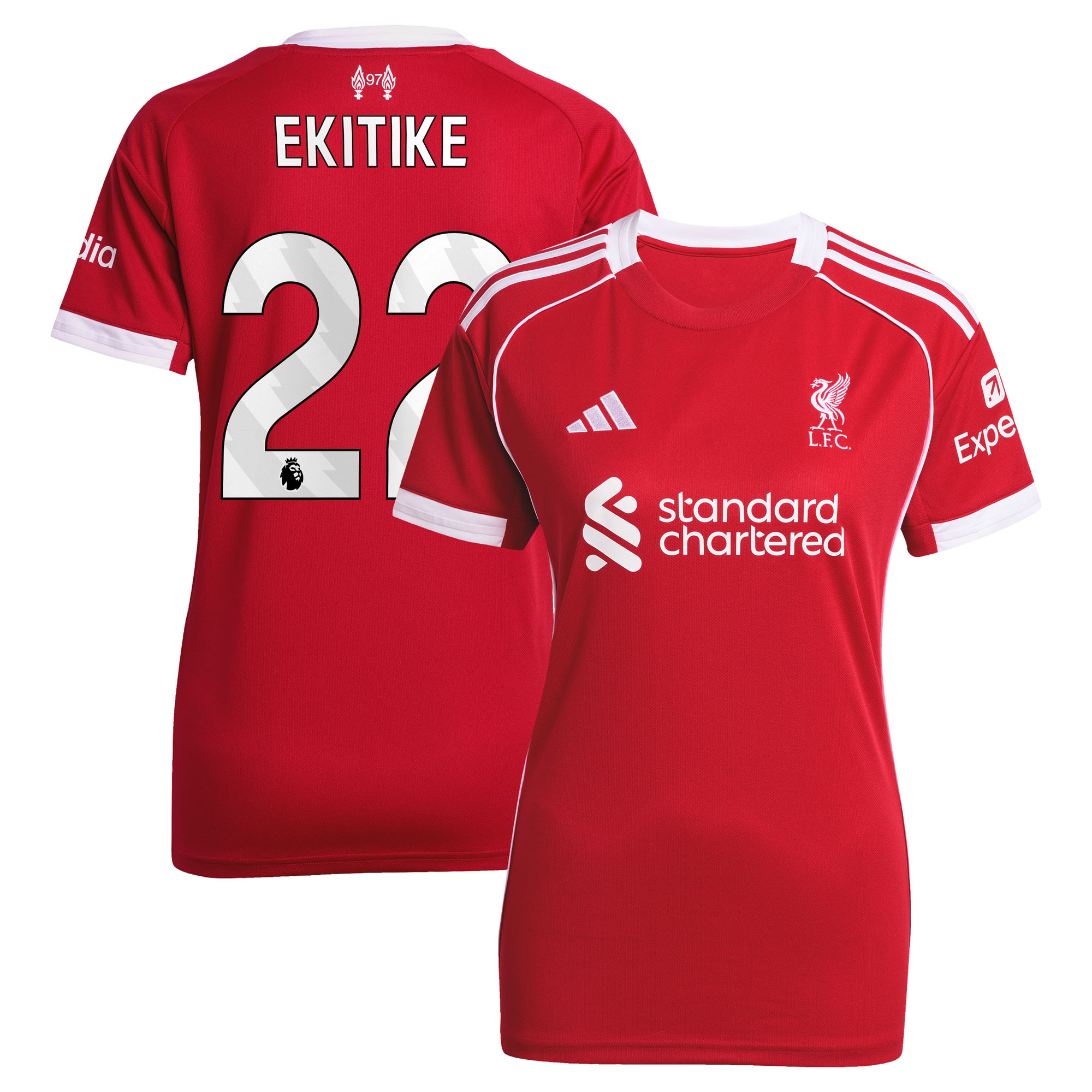 Liverpool adidas Heimtrikot 2025-26 - Damen mit Aufdruck Ekitike 22 Image