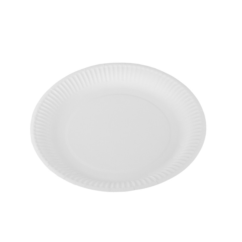 DayBays 24000 Stk. Pappteller KU23 rund Ø23 cm weiß ohne Beschichtung Image