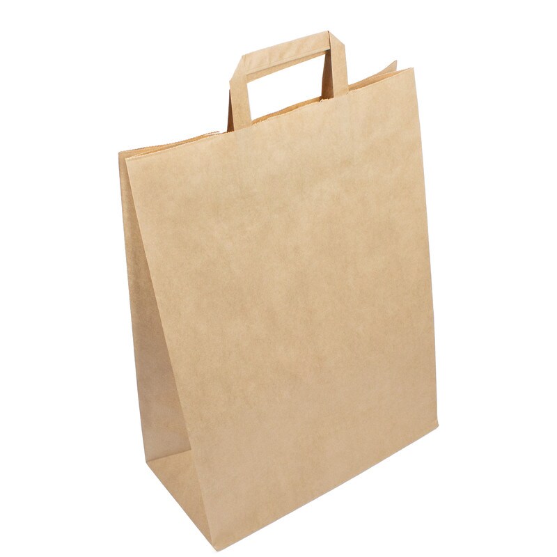 DayBays 2000 Stk. Papiertüten 32+16x44 cm Braun mit Flachhenkel Image