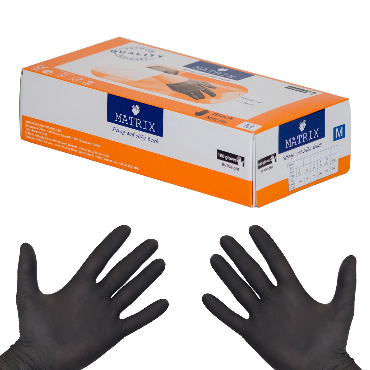 DayBays 20000 Stk. Nitril Einweghandschuhe Größe M Schwarz Puderfrei Latexfrei Image