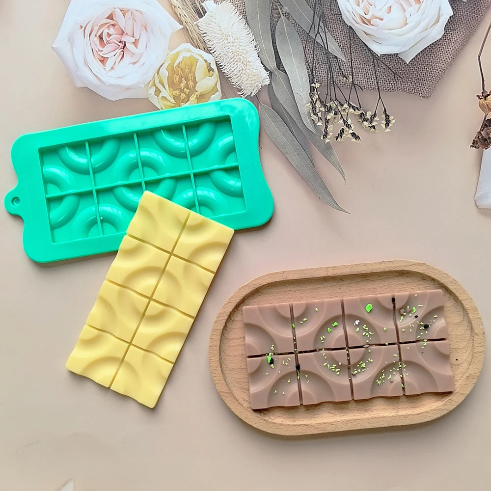 1 Stück Silikon-Schokoladenform, volle Platte (Kreis), Form, Kekse, Schokolade, Kuchen, Dessert, Silikonform Image