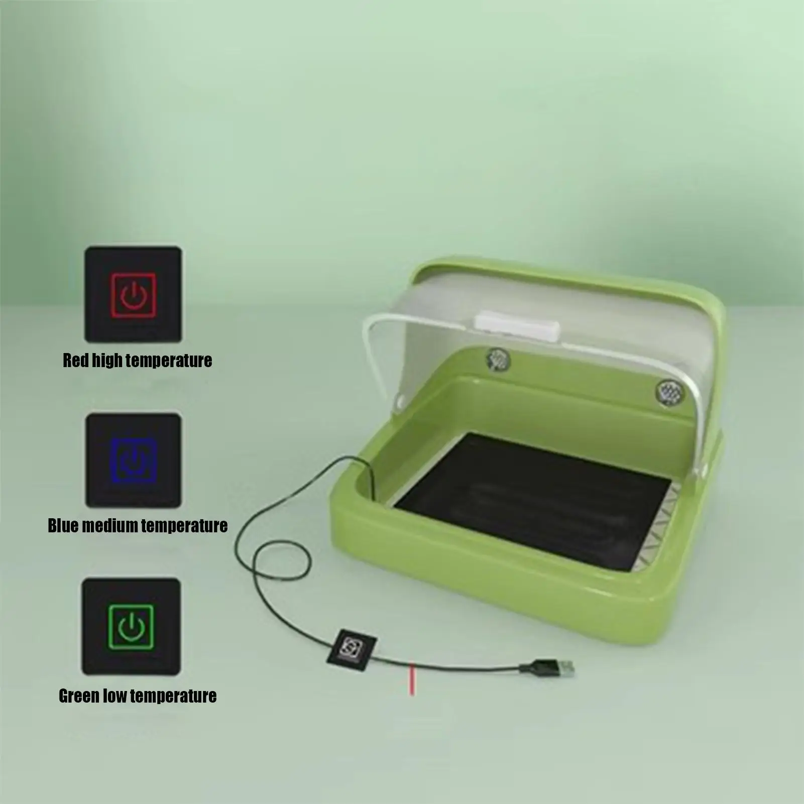 2025 Baby-Kükenbrüter, Vogel-Inkubator, Brutkasten, Kükenwärmer, Geflügel-Lebensraum, Zubehör für Papageien, Hühner, Entenküken, Küken Image