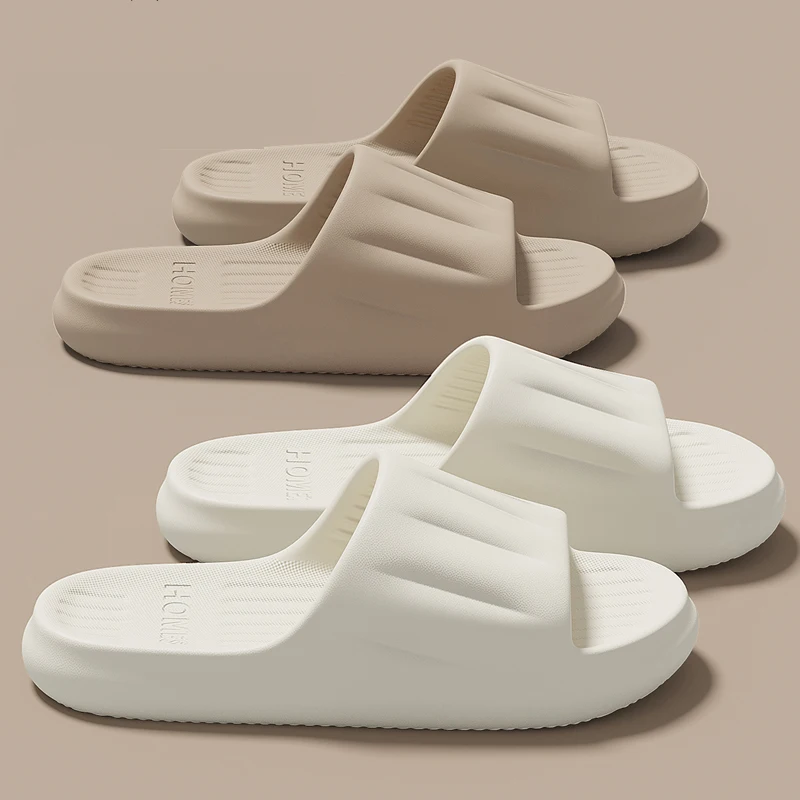 Männer Sommer Concise EVA Hausschuhe frauen Weiche Hause Rutschen Paare Bad Nicht-slip Sandalen Paar Komfortable Outdoor Strand Schuhe Image