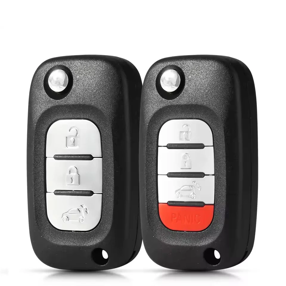 Klappbare Autoschlüsselhülle für Mercedes Benz Smart Fortwo 453, Forfour 2015 2016 2017, Schlüssel 3/4 Tasten Image
