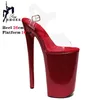 26 CM Stripper Pole Dance Schuhe PVC Oberen Kristall PU Plattform High Heels Stiletto Frauen Pumpen Größe 43 Mode Modell sexy Sandalen