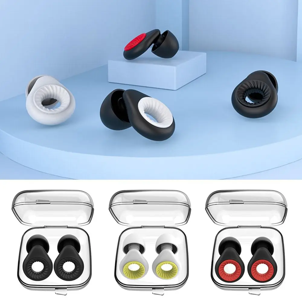 Wasserdichte und lärmgeschützte Ohrstöpsel, geräuschunterdrückende Schlafprodukte, Tiefschlaf-Schwimm-Ohrhörer, leise Silikon-Ohrhörer Image