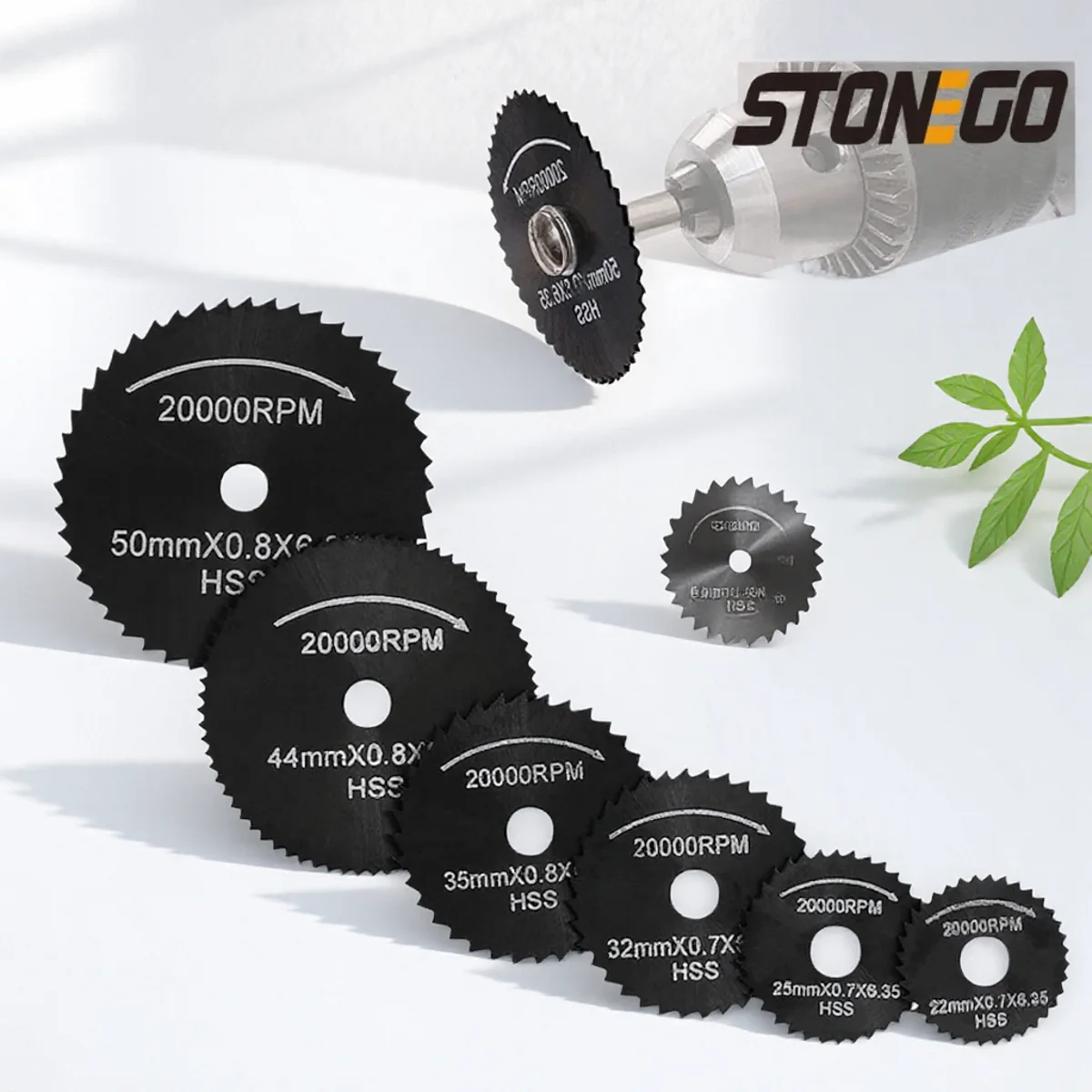 7-teiliges HSS-Kreissägeblatt-Set aus Schnellarbeitsstahl, Trennscheiben für die Holzbearbeitung, Drehwerkzeug, Holzschneidezubehör Image