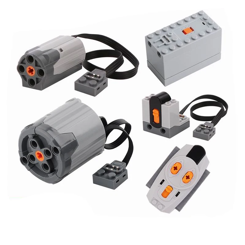 Zug-Buggy-Motor-Kit mit technischen M/XL-Servo-Leistungsfunktionen, IR-Fernbedienung für technisch kompatible Bausteine zum Selbermachen