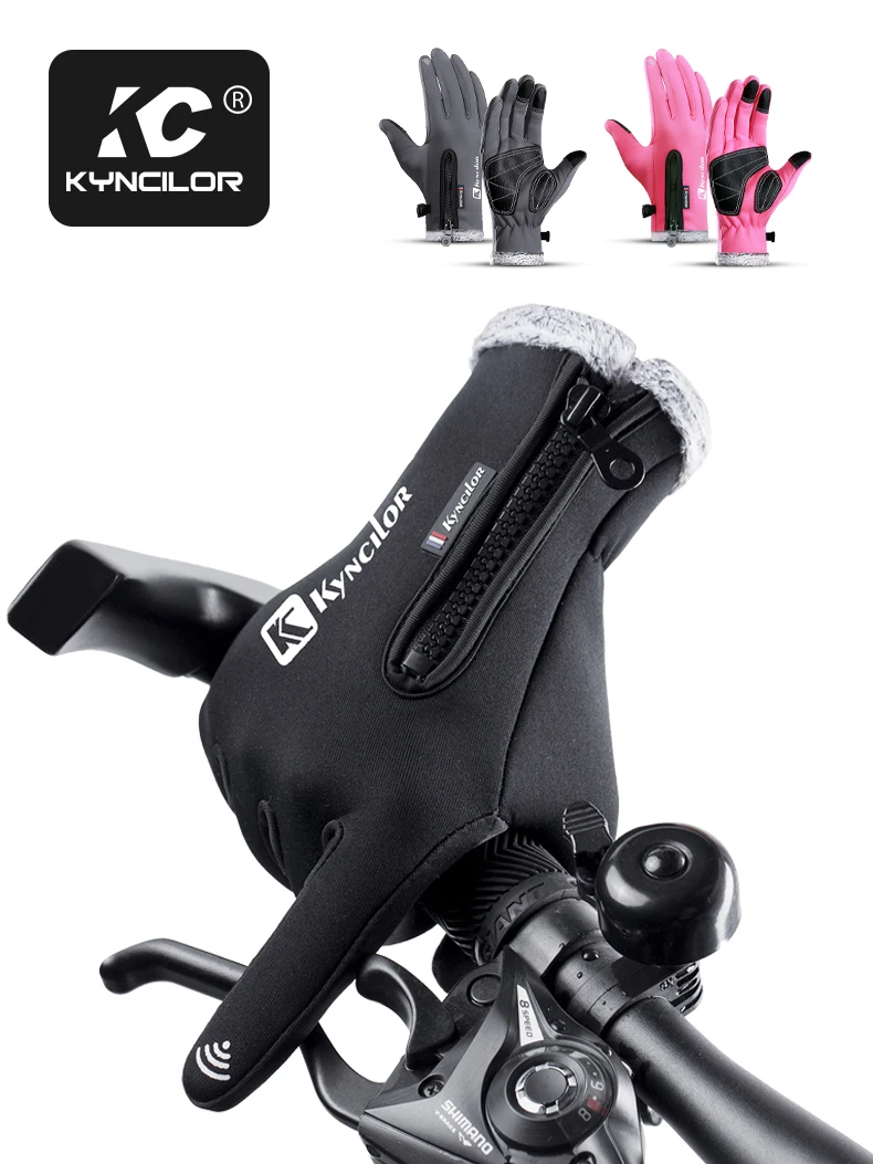 Motorrad Handschuhe Winter Thermo Fleece Gefüttert Winter Kältebeständig Vollfinger Militär Handschuh Wasserdicht Reiten Accesso Image