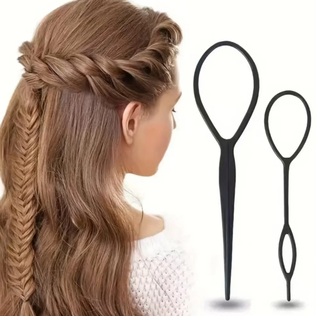 2/4/6 Stück schwarzes Haar-Fädelnadel-Haarstyling-Werkzeug, universelles buntes Haar-Styling-Werkzeug für Erwachsene, Haar-Fädelnadel-Haar-Styling-Werkzeug, universelles Haar-Styling-Werkzeug,