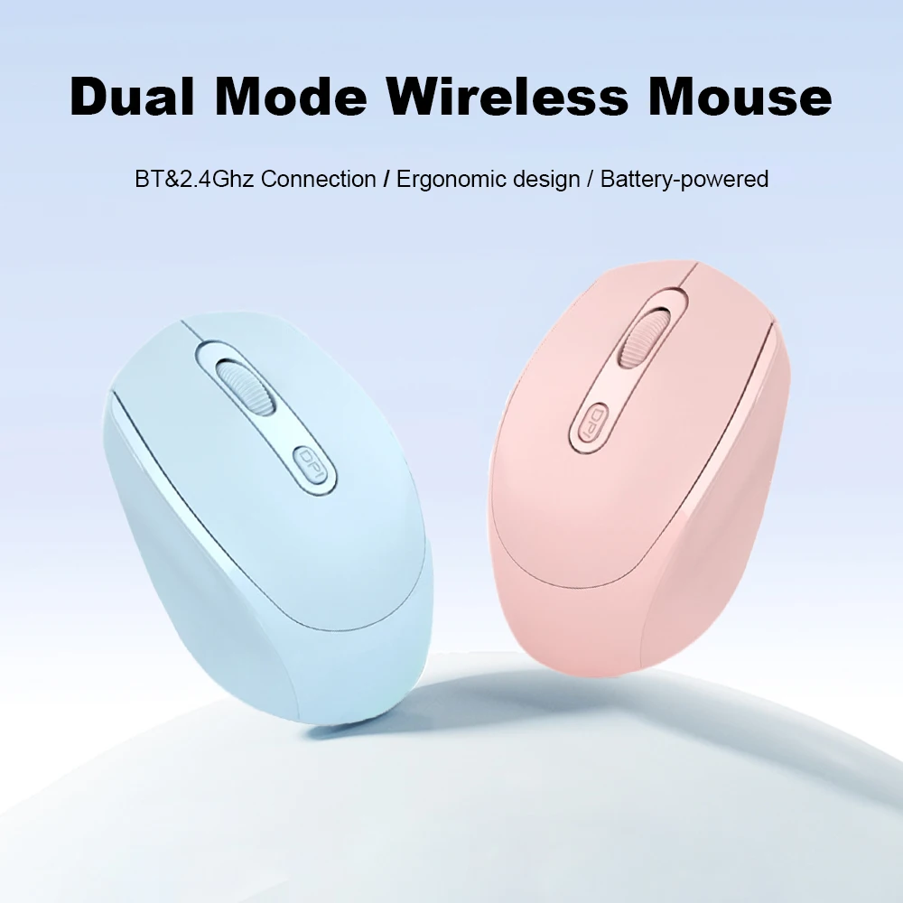 Bluetooth-Kompatibel Drahtlose Maus 2,4G Tragbare Drahtlose Maus 1200DPI für MacBook Tablet Computer Laptop Ergonomische Stumm Mäuse
