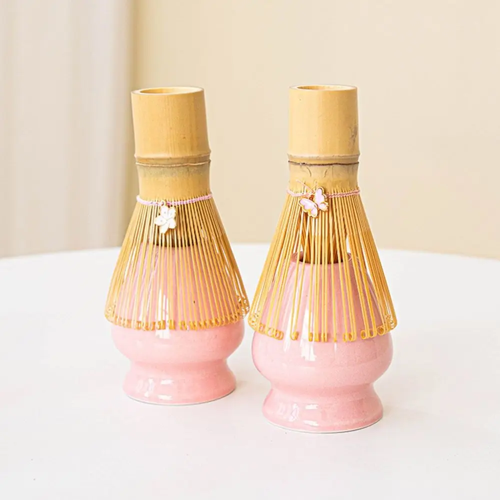 Bambus-Matcha-Schneebesen, Teebürste, japanischer handgefertigter Bambus-Mixer, multifunktionaler Matcha-Rührbürste für die Herstellung von Matcha-Tee Image