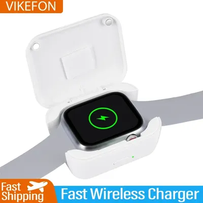VIKEFON Type C Magnetic Smart Watch Wireless Charger Charging for Apple Watch iWatch 8 7 6 5 4 3 2 Emergency Fast Charging Dock