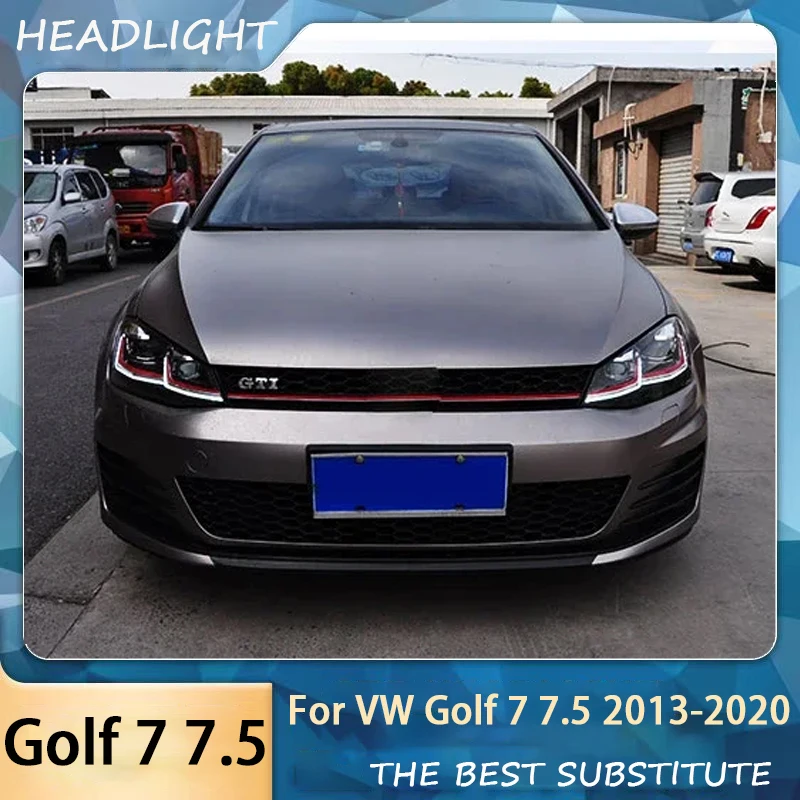 Per Volkswagen Golf MK7 Gruppo faro Golf Mk7 Faro 2013-2020 Aggiornato Gti Mk7 Volkswagen Golf 7 7.5 Faro a LED
