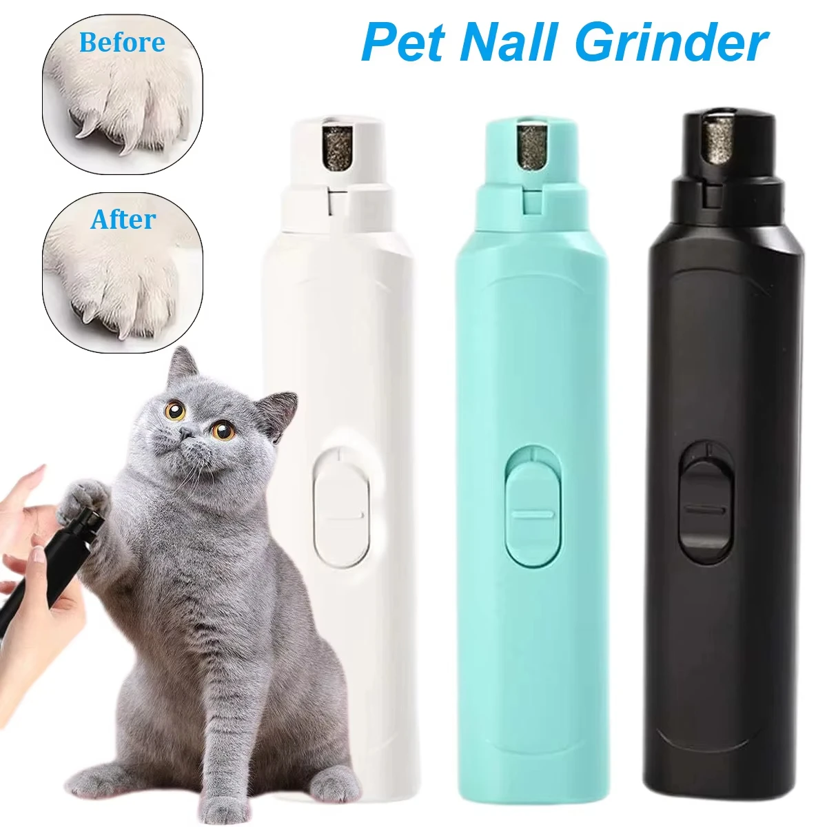 Pet Nail Grinder Haustiere Batterie Modell Nagel Trimmer Professionelle Pet Grooming Gadget Elektrische Nagel Clippers Für Kleine Bis Große Hunde