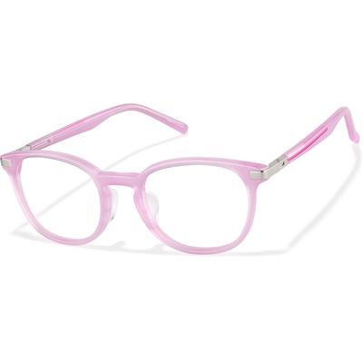 Zenni Girls Square Glasses Purple Plastic Full Rim Frame