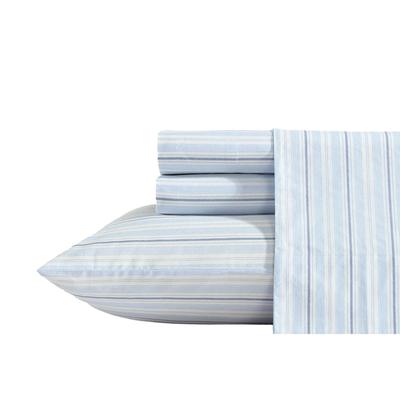 Camp Stripe Blue Twin Xl Sheet Set