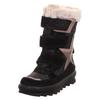 Winterstiefel SUPERFIT "FLAVIA WMS: Mittel", Kinder, Gr. 34, schwarz (schwarz, beige), Veloursleder, Polyester, Leder, sportlich, Schuhe, Snowboots mit wasserdichter GORE-TEX, Größenschablone zum Download