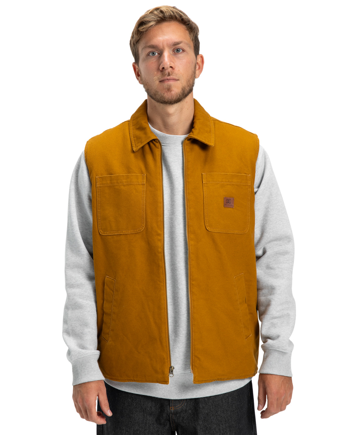 Blusenjacke DC SHOES "Keyless", Herren, Gr. S, braun (golden braun), 70% Baumwolle, 30% Baumwolle, Jacken Blusenjacke