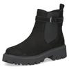 Chelseaboots CAPRICE, Damen, Gr. 42, schwarz, Leder, Textil, klassisch, Schuhe, Blockabsatz, Stiefelette mit Zierriemchen
