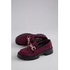 Loafer ANISTON SHOES, Damen, Gr. 40, rot (bordeaux), Velourslederimitat, modisch, Schuhe, Slipper, Halbschuh mit Bequemweite G (=weit) - NEUE KOLLEKTION
