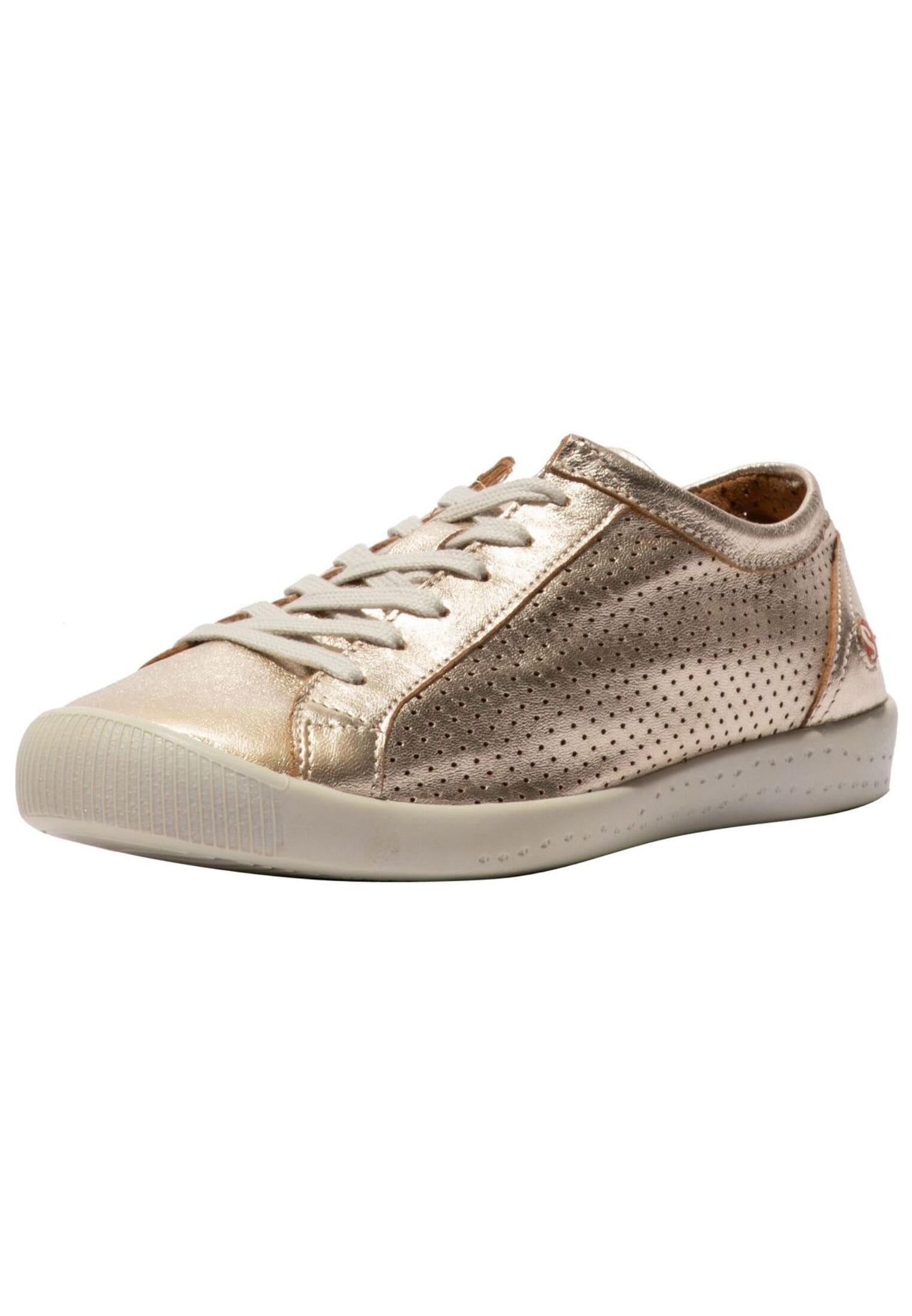 Sneaker SOFTINOS "softinos Sneaker Leder", Damen, Gr. 38, champagne, Leder, Schuhe Sneaker