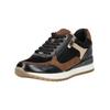 Sneaker MARCO TOZZI "Marco Tozzi Sneaker Leder/Textil", Damen, Gr. 40, schwarz (schwarz, braun), Leder, Textil, casual, Schuhe