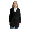 Wollmantel TOM TAILOR DENIM, Damen, Gr. XL (42), schwarz (deep schwarz), Web, Obermaterial: 80% Polyester, 20% Wolle. Futter: 100% Polyester, unifarben, casual, slim fit ca. Mitte Oberschenkel, Langarm gerader Abschluss, Mäntel, mit Taschen