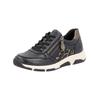 Sneaker REMONTE "Remonte Sneaker Lederimitat", Damen, Gr. 40, gold (schwarz, gold), Lederimitat, casual, Schuhe