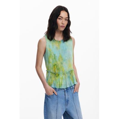 Ruffled pleated blouse