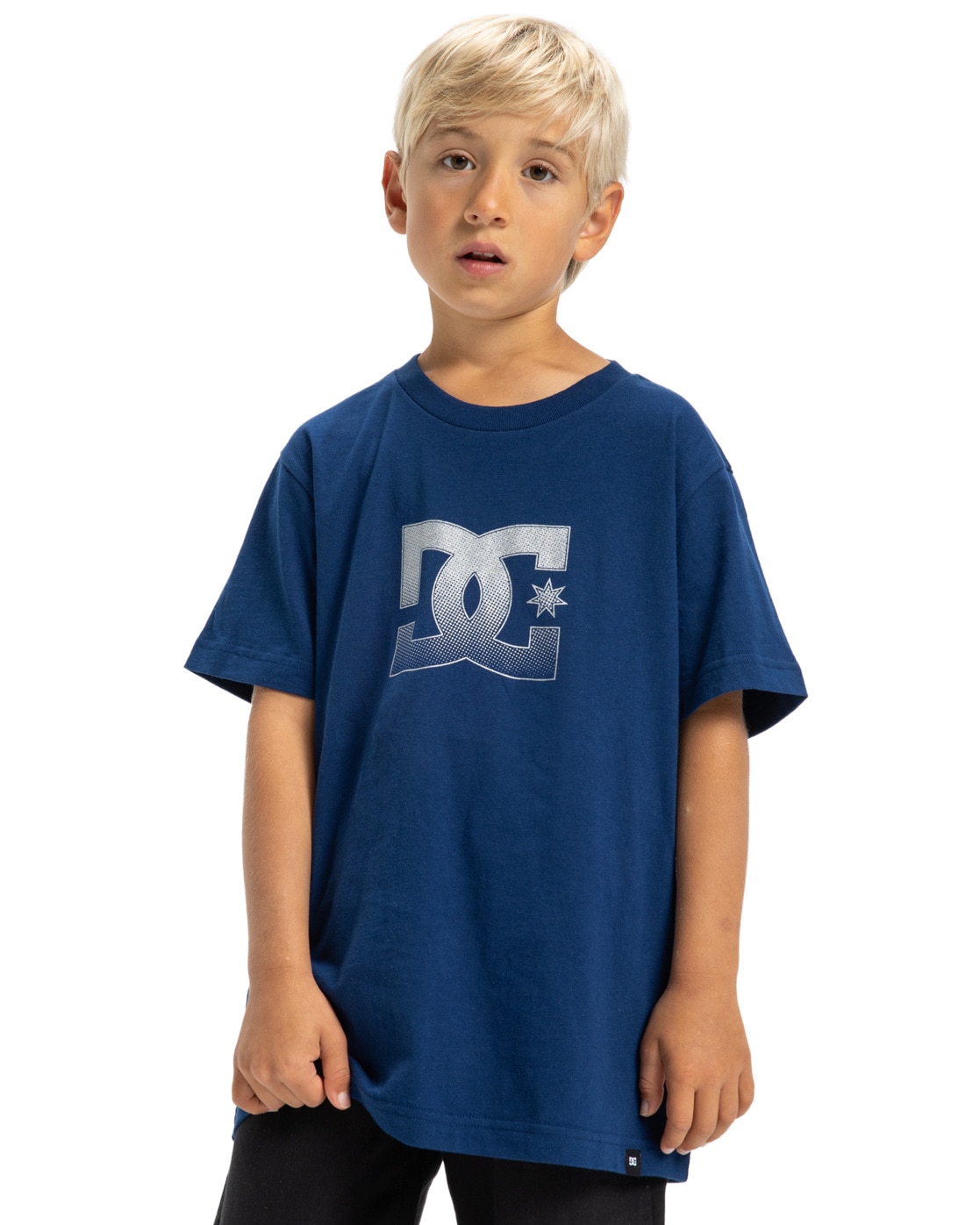 T-Shirt DC SHOES "DC Star Reflective", Jungen, Gr. 16(165-172cm), blau (estate blau), 75% Baumwolle, 25% Baumwolle, Shirts T-Shirt