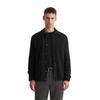 Cardigan MARC O'POLO "aus weichem Schurwoll-Mix", Herren, Gr. XL, schwarz, Obermaterial: 62% Schurwolle, 20% Baumwolle, 18% Polyamid, unifarben, casual, regular fit, Rundhals, Langarm Strickbündchen, Strickjacken