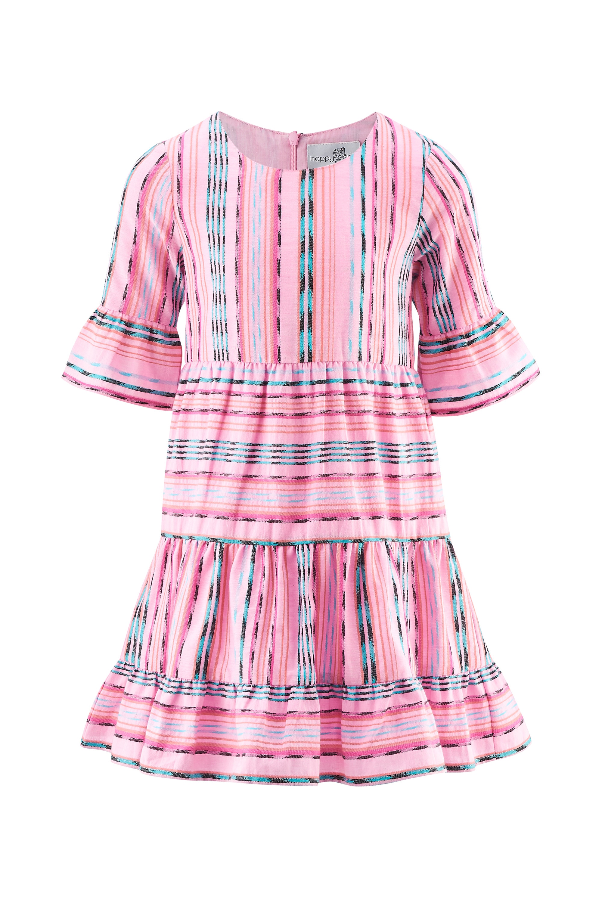 Sommerkleid HAPPY GIRLS "Mädchenkleid", Mädchen, Gr. 110, EURO-Größen, rosa (rose), Stoff, 100% Baumwolle, normal, Kleider Image