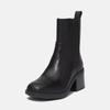 Chelseaboots TIMBERLAND "BELLEVAUXMID CHELSEA BOOT", Gr. 36, schwarz (schwarz full grain), Leder, sportlich, Schuhe, Stiefelette, Winterschuhe, Ankle Boots