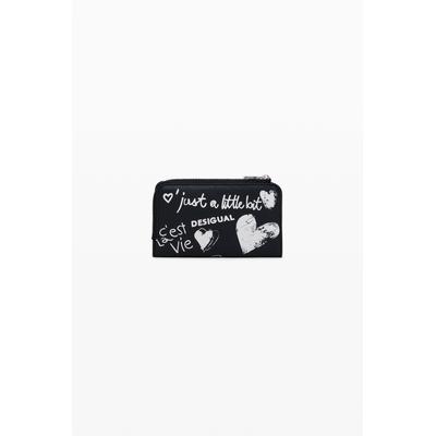 Medium graffiti faux leather wallet