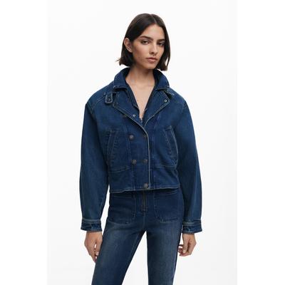 Double-collar denim jacket