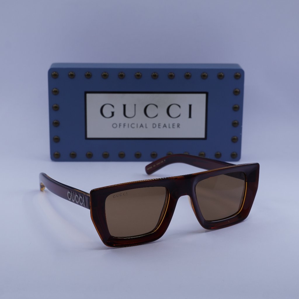 Gucci Accessories | Gucci Gg1723s 002 Square Sunglasses -Transparent Brown | Color: Brown | Size: 51 - 21 - 145