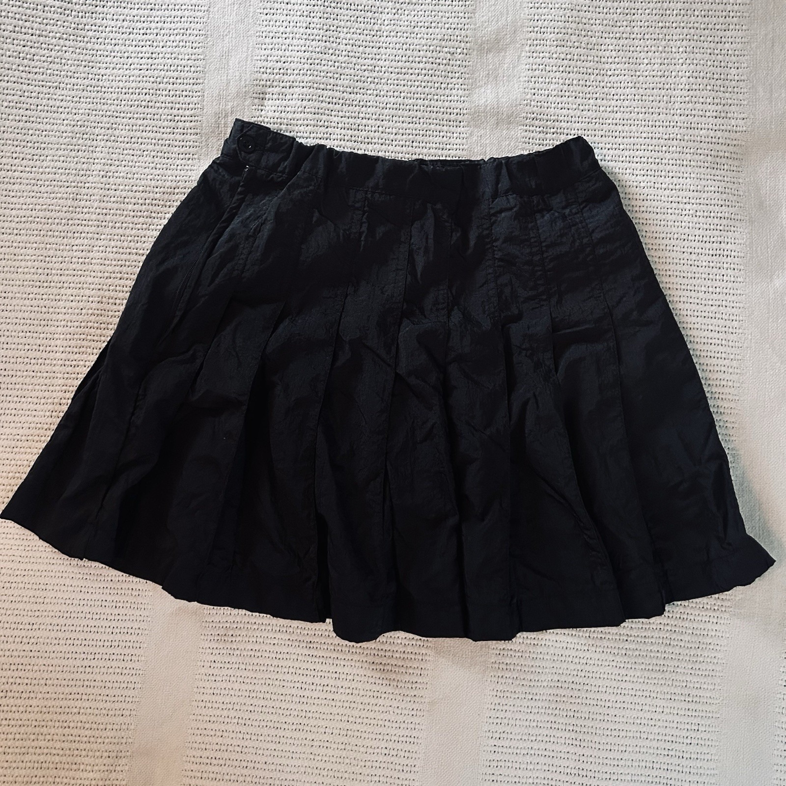 Nike Skirts | Vintage 90's Nike Tennis Skirt Black Pleated Nylon Size Small 8 | Color: Black | Size: S