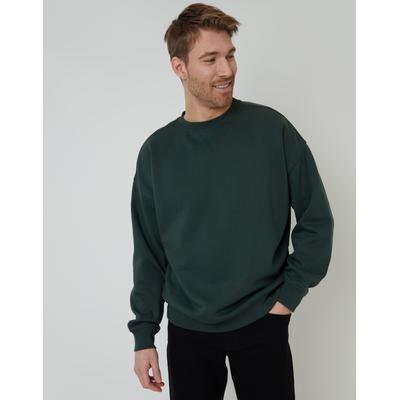 Forest Green Relaxed Fit Crew Neck Sweatshirt
