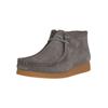 Mokassin CLARKS "WallabeeEVO", Herren, Gr. 43, grau, casual, Schuhe, mit authentischer Kieselkrepp-Sohle