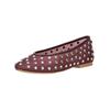 Ballerina STEVE MADDEN "STEVE MADDEN Ballerinas Textil", Damen, Gr. 41, rot (cherry), Textil, casual, Schuhe