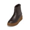 Stiefel MARC O'POLO "mit flauschigem Warmfutter", Damen, Gr. 39, braun (schwarz earth), Obermaterial: 100% Leder (Rind), unifarben, Schuhe