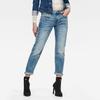Boyfriend-Jeans G-STAR "Kate", Damen, Gr. 27, Länge 28, blau (lt indigo aged), Denim/Jeans, Obermaterial: 98% Baumwolle, 2% Elasthan, casual, weit, unten schmal lang, Jeans