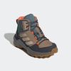 Wanderschuh ADIDAS TERREX "TERREX AX4R MID RAIN.RDY", Kinder, Gr. 36, cardboard, savannah, semi impact orange, Textil, Synthetik, sportlich, Schuhe, wasserdicht