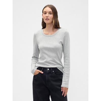 Gap Grey Long Sleeve Modern Crewneck T-Shirt