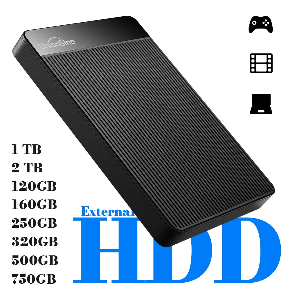 UnionSine-Disque dur externe HDD USB 3.0, 500 Go, 2.5 pouces, compatible avec PC, Mac, ordinateur de bureau, MacPle