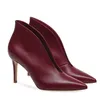 Frühling und Herbst neue spitze flache Leder-Wildlederstiefel dünnes Bankettkleid mit hohen Absätzen maßgeschneiderte große Damenschuhe