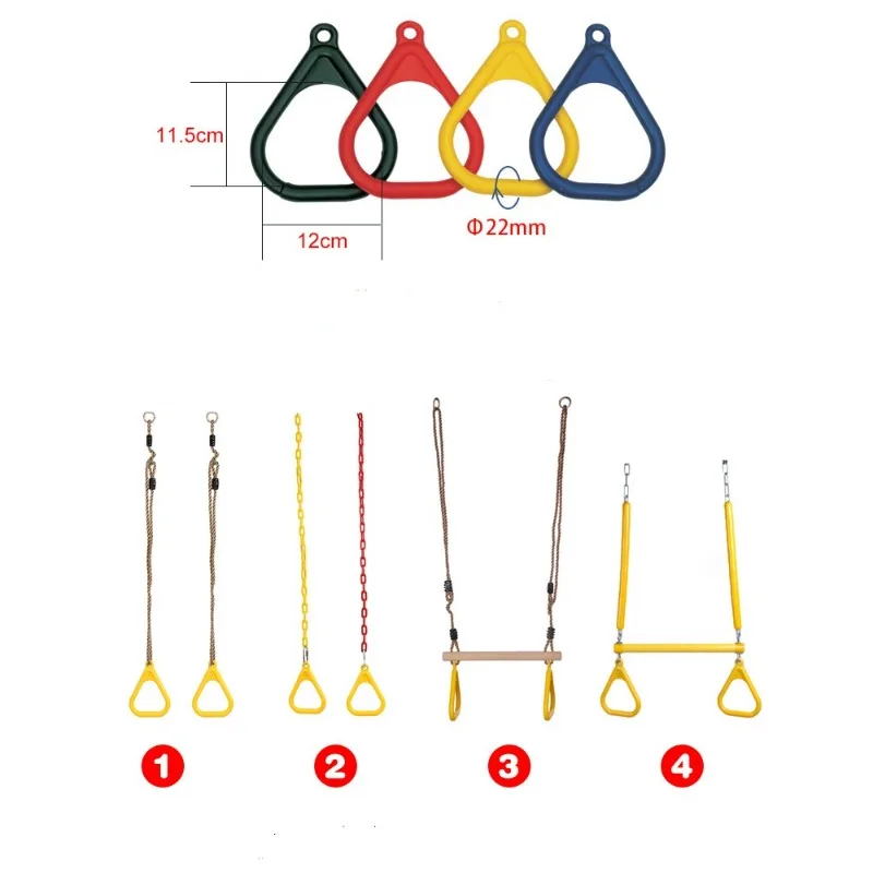 Baby Schaukeln Ringe Outdoor Kinder Spielzeug Spielplatz Spiele Pull Ring Gym Ringe Für Kinder Junge Mädchen Arm Training Pull Up Ring Sport Spielzeug Image