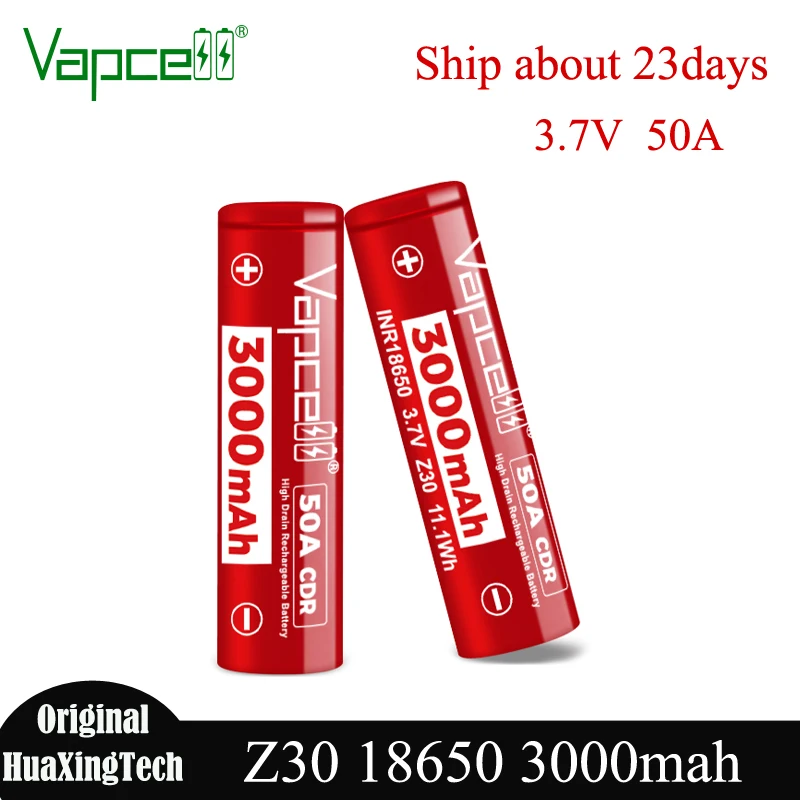 Original Vapcell Z30 18650 Batterie 3000 mah 50A 3,7 V High Power INR18650 Wiederaufladbare Lithium-Batterien für Hause Werkzeuge spielzeug Image